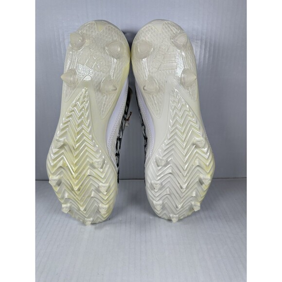 Size 13.5 Mens Adidas Adizero Molded Football Cleats White Black GX4049 NEW - Picture 7 of 8